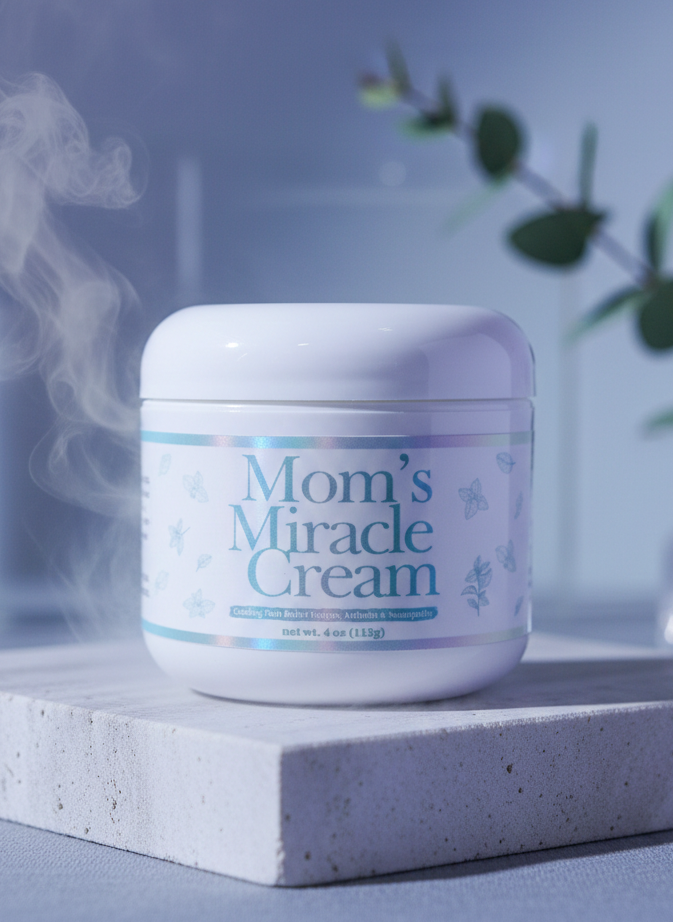 Mom's Miracle Cream- Cooling Pain Relief Net Weight 4oz (113g)